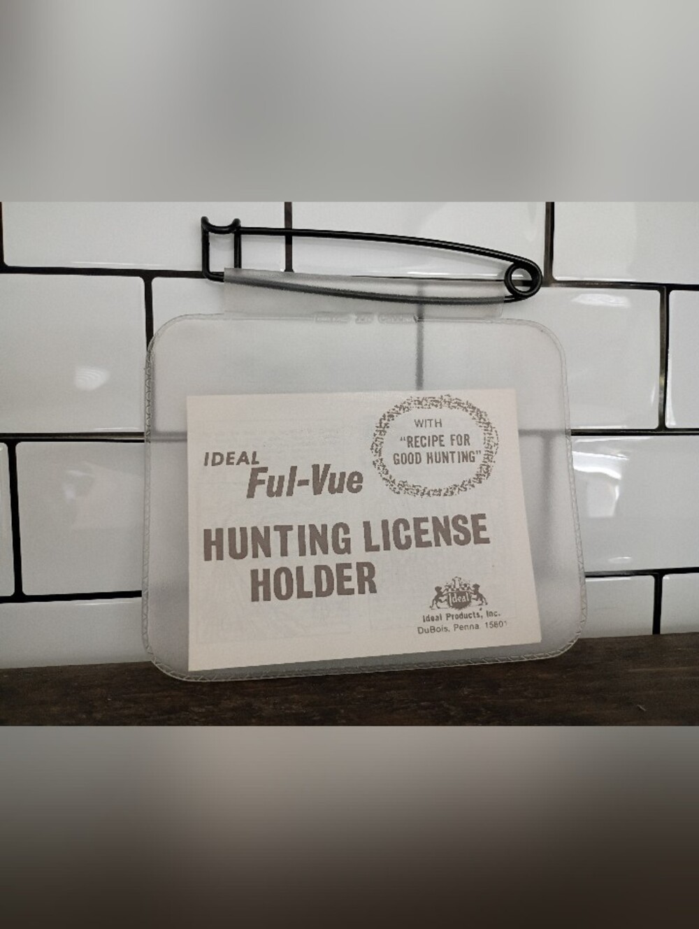 Ideal Ful-Vue Hunting License Holder - Clear
